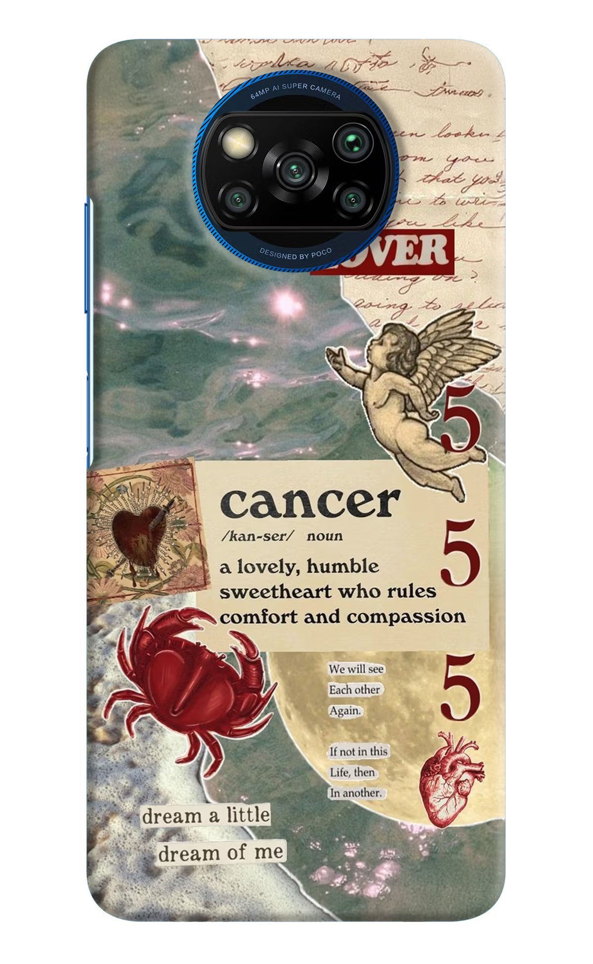 Cancer Zodiac Poco X3/X3 Pro Hard Case Back Cover by Casekaro