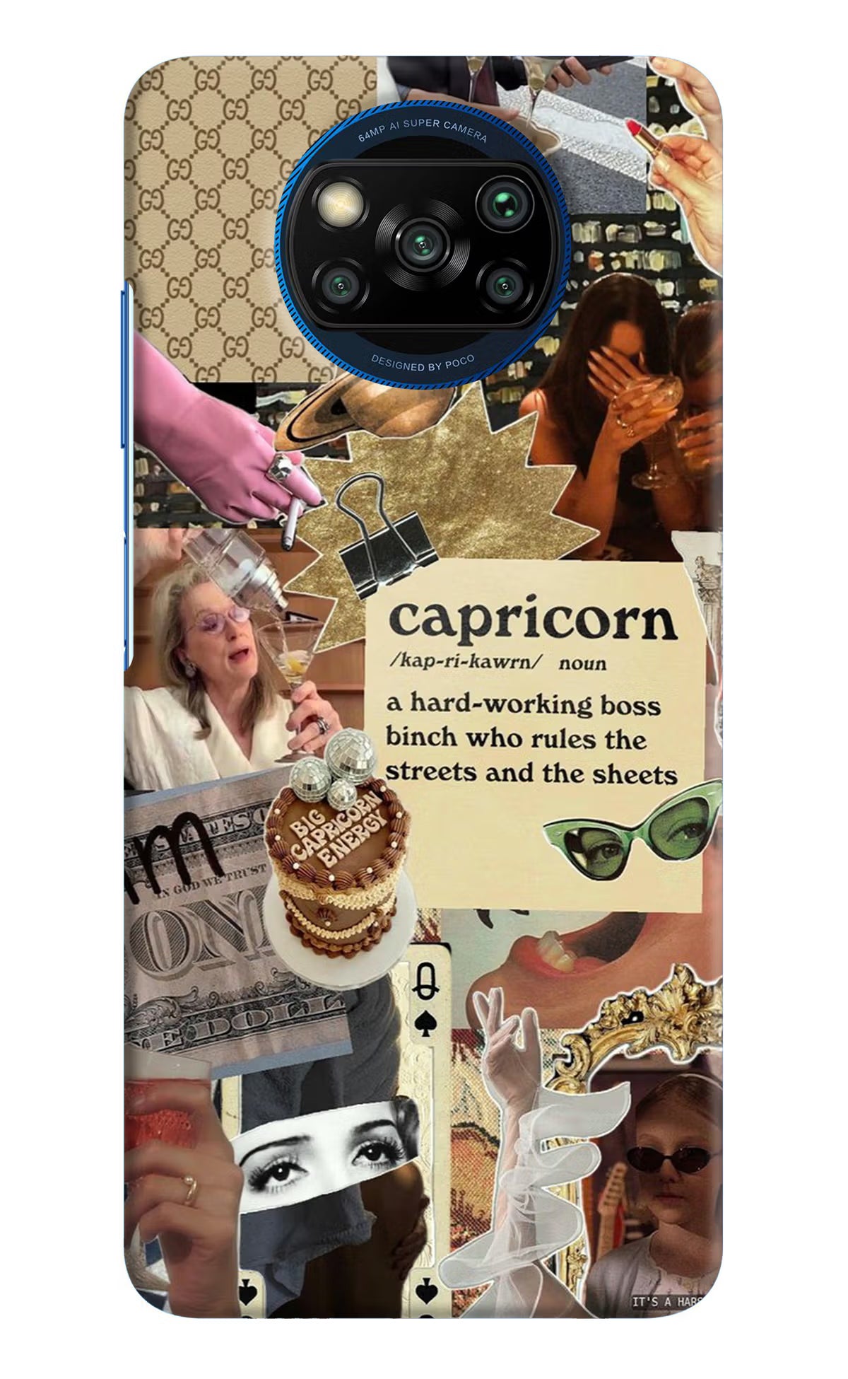Capricorn Zodiac Poco X3/X3 Pro Hard Case Back Cover by Casekaro
