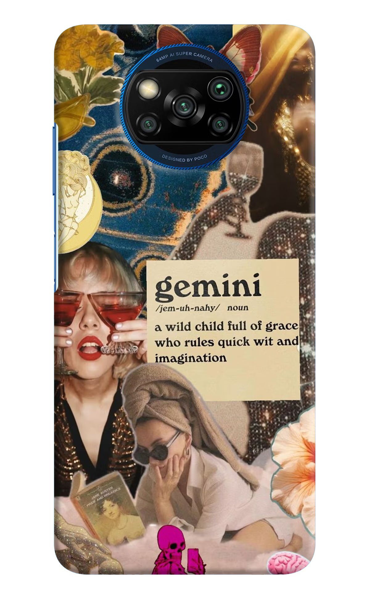 Gemini Zodiac Poco X3/X3 Pro Hard Case Back Cover by Casekaro