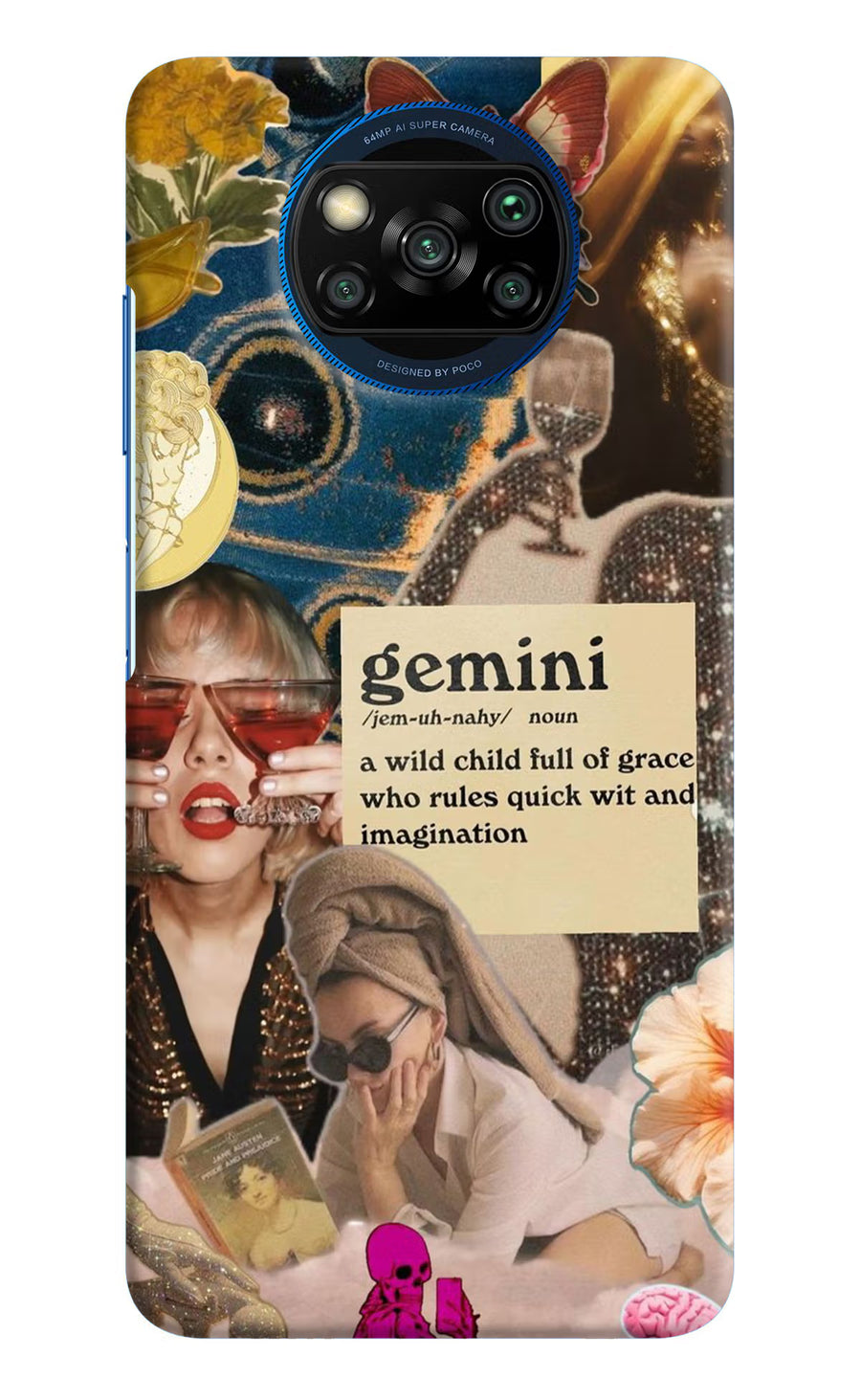 Gemini Zodiac Poco X3/X3 Pro Back Cover, Hard case