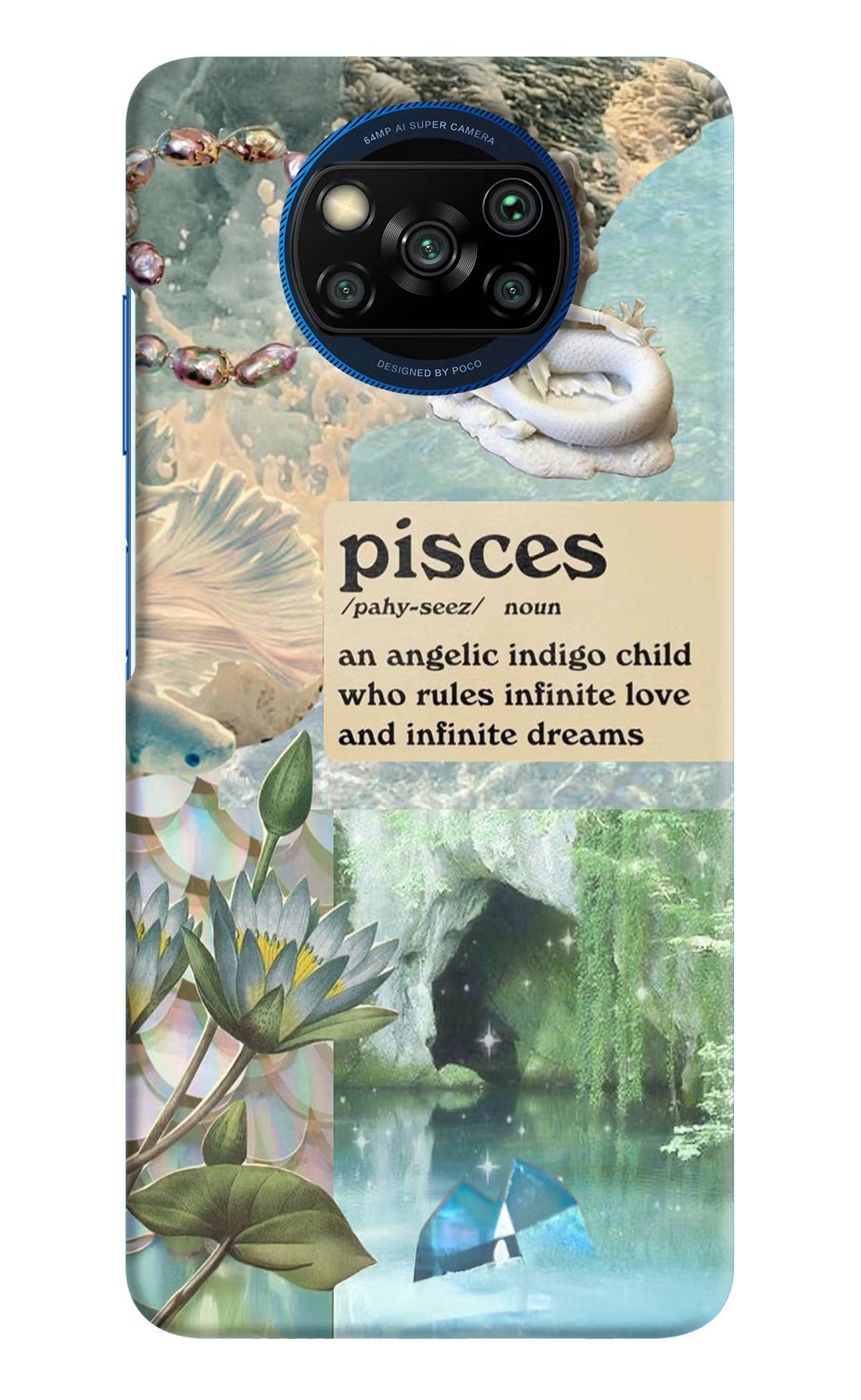 Pisces Zodiac Poco X3/X3 Pro Hard Case Back Cover by Casekaro
