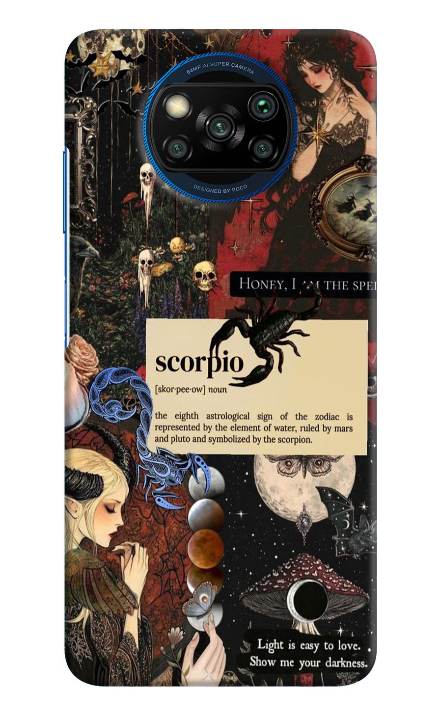 Scorpio Zodiac Poco X3/X3 Pro Back Cover, Hard case
