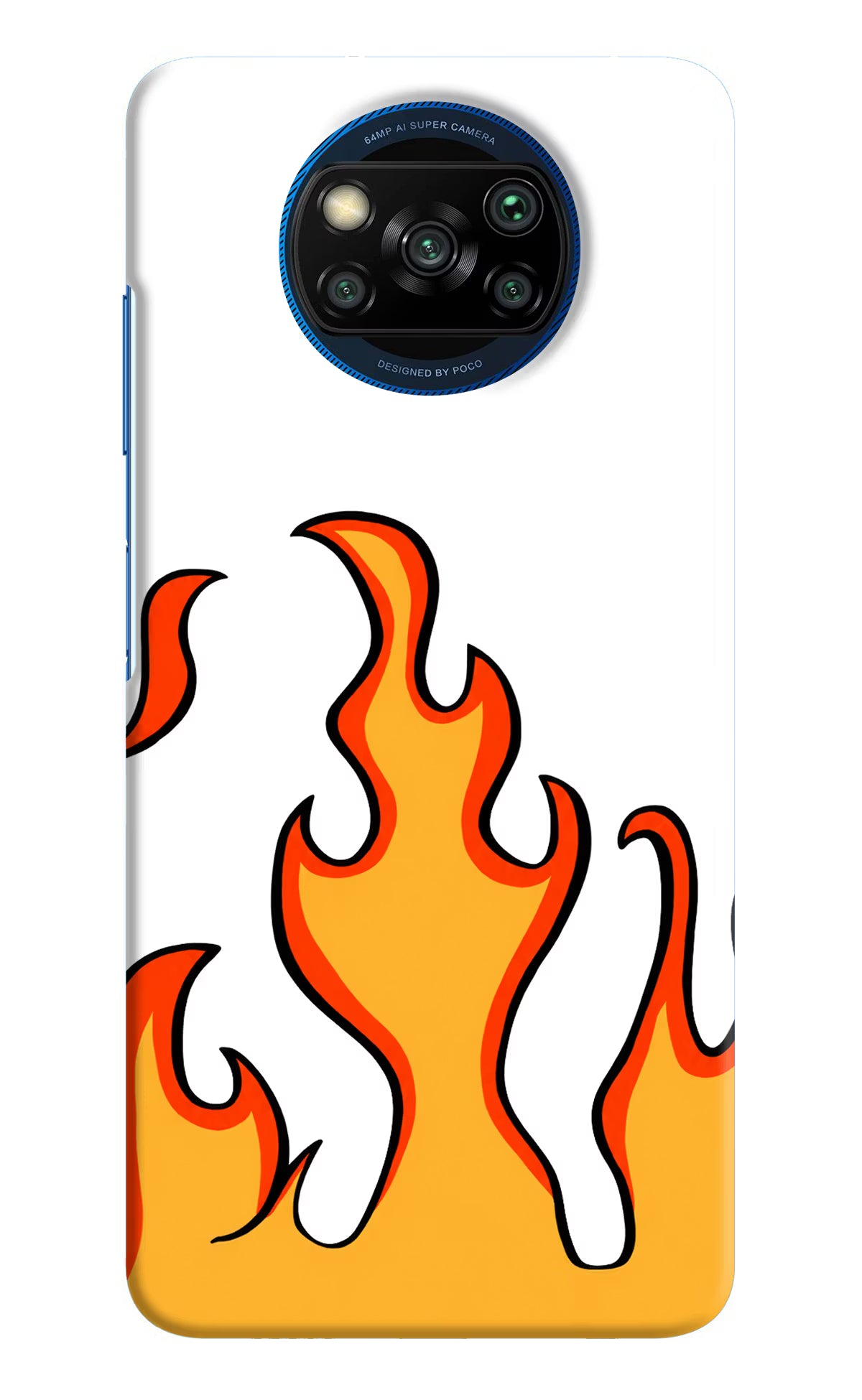 Fired Up – White Poco X3/X3 Pro Hard Case Back Cover by Casekaro