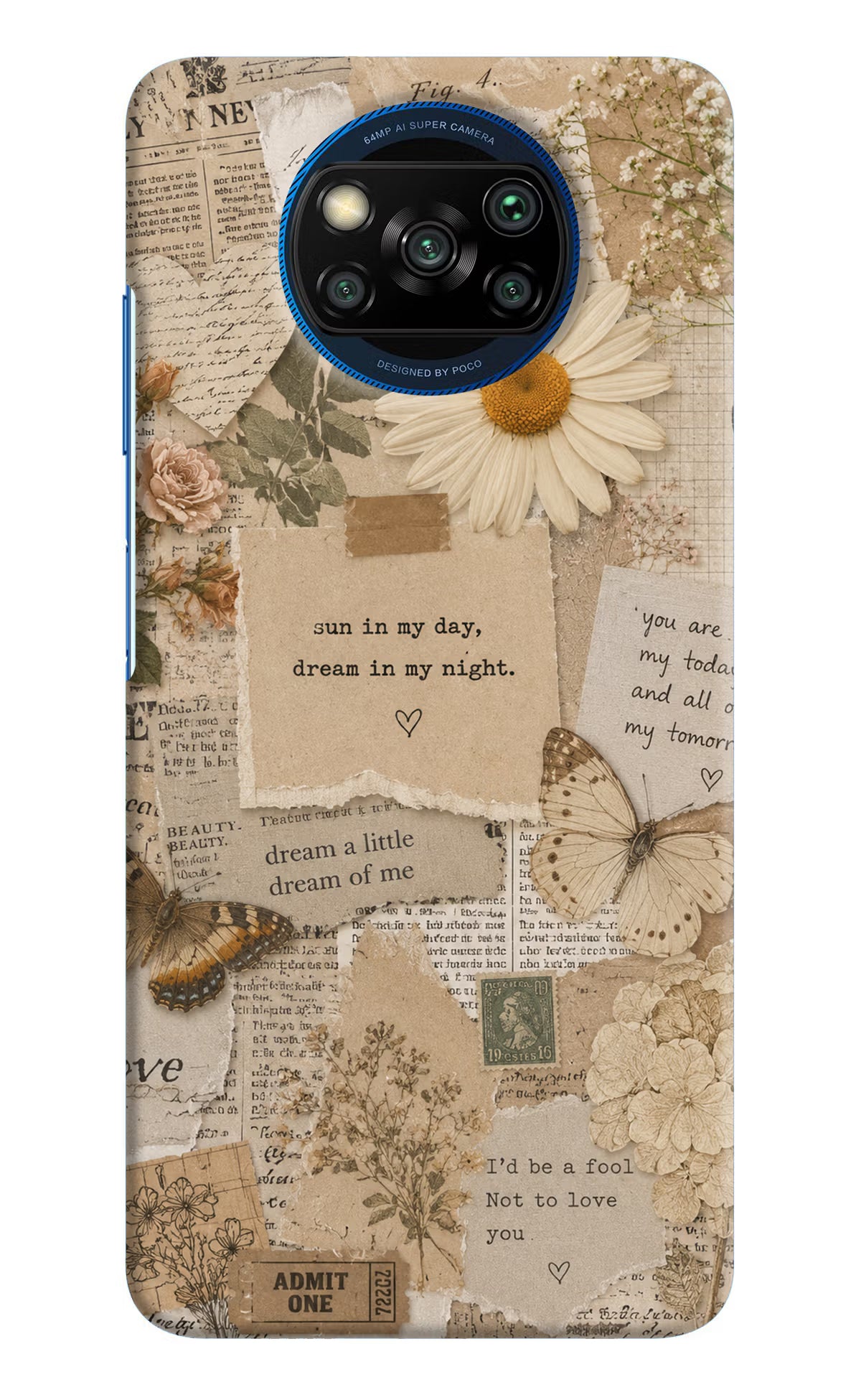 Vintage case Poco X3/X3 Pro Back Cover