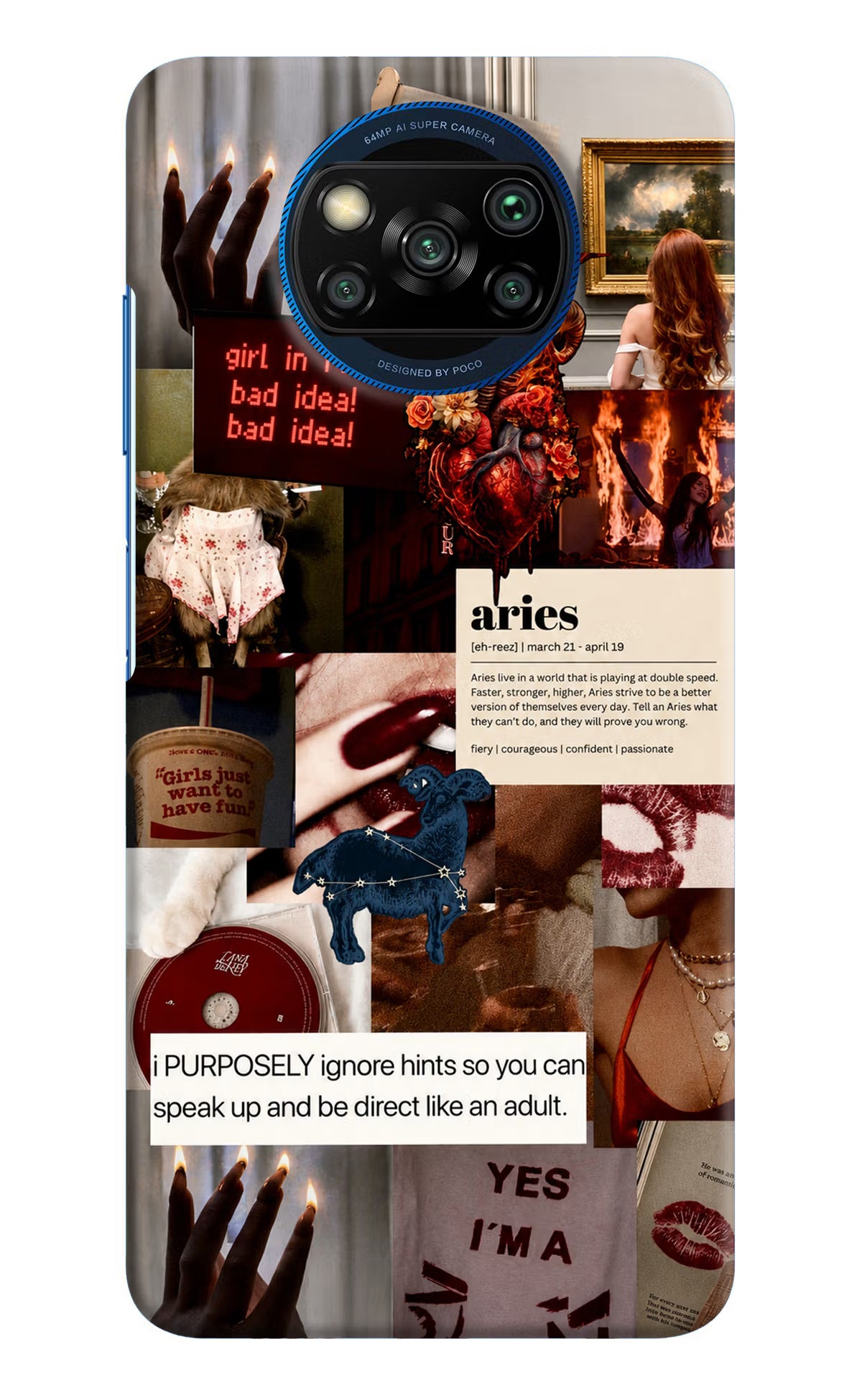 Zodiac Aries Poco X3/X3 Pro Back Cover