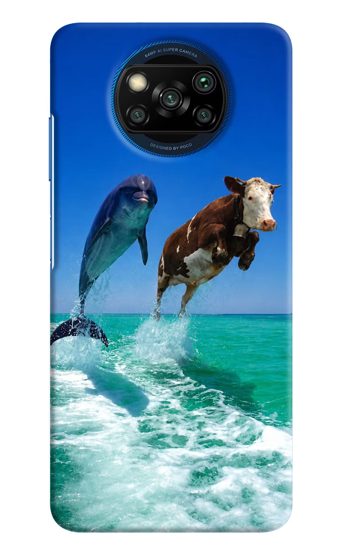 Dolphin vs Cow Poco X3/X3 Pro Back Cover