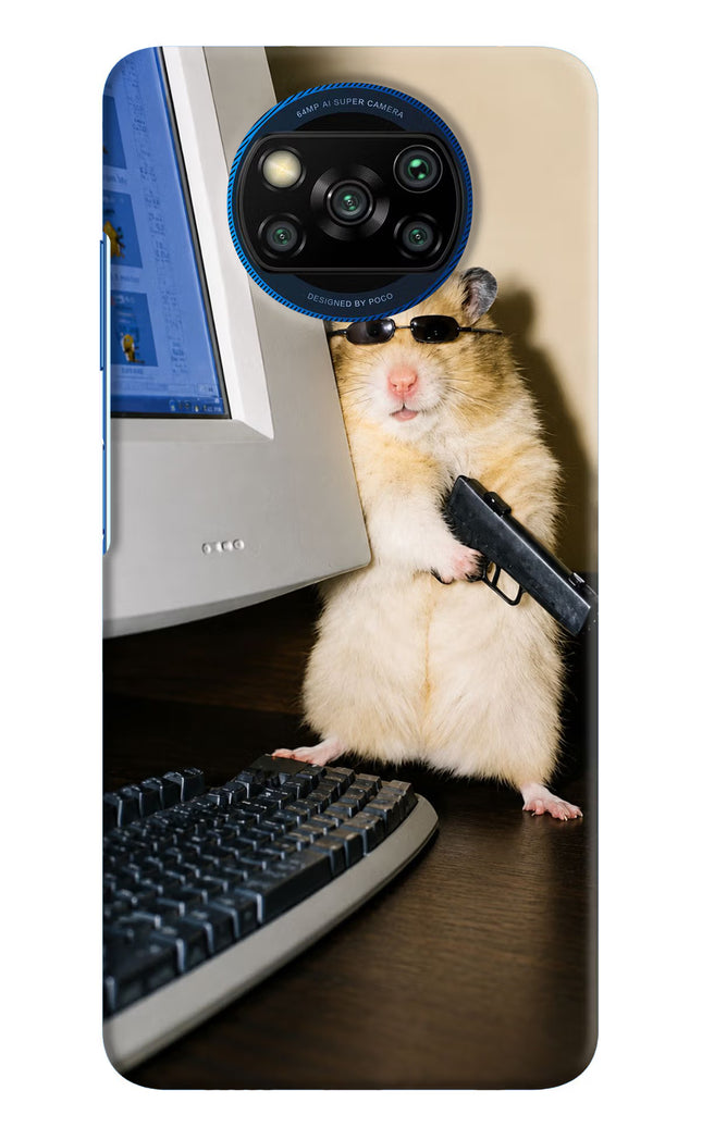 Hacker Hamster Poco X3/X3 Pro Hard Case Back Cover by Casekaro