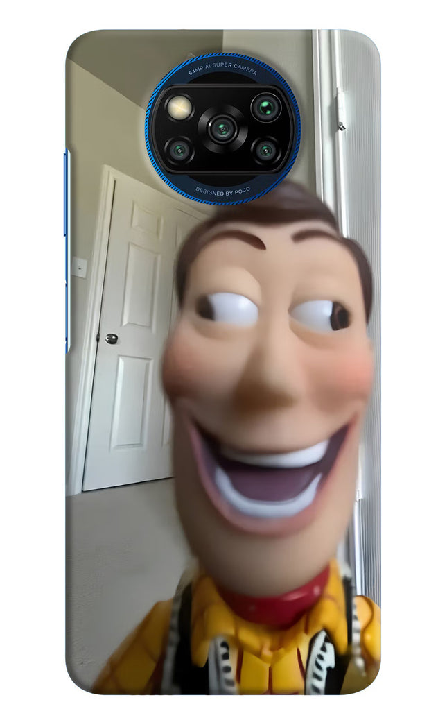 Side Eye Woody Poco X3/X3 Pro Hard Case Back Cover by Casekaro
