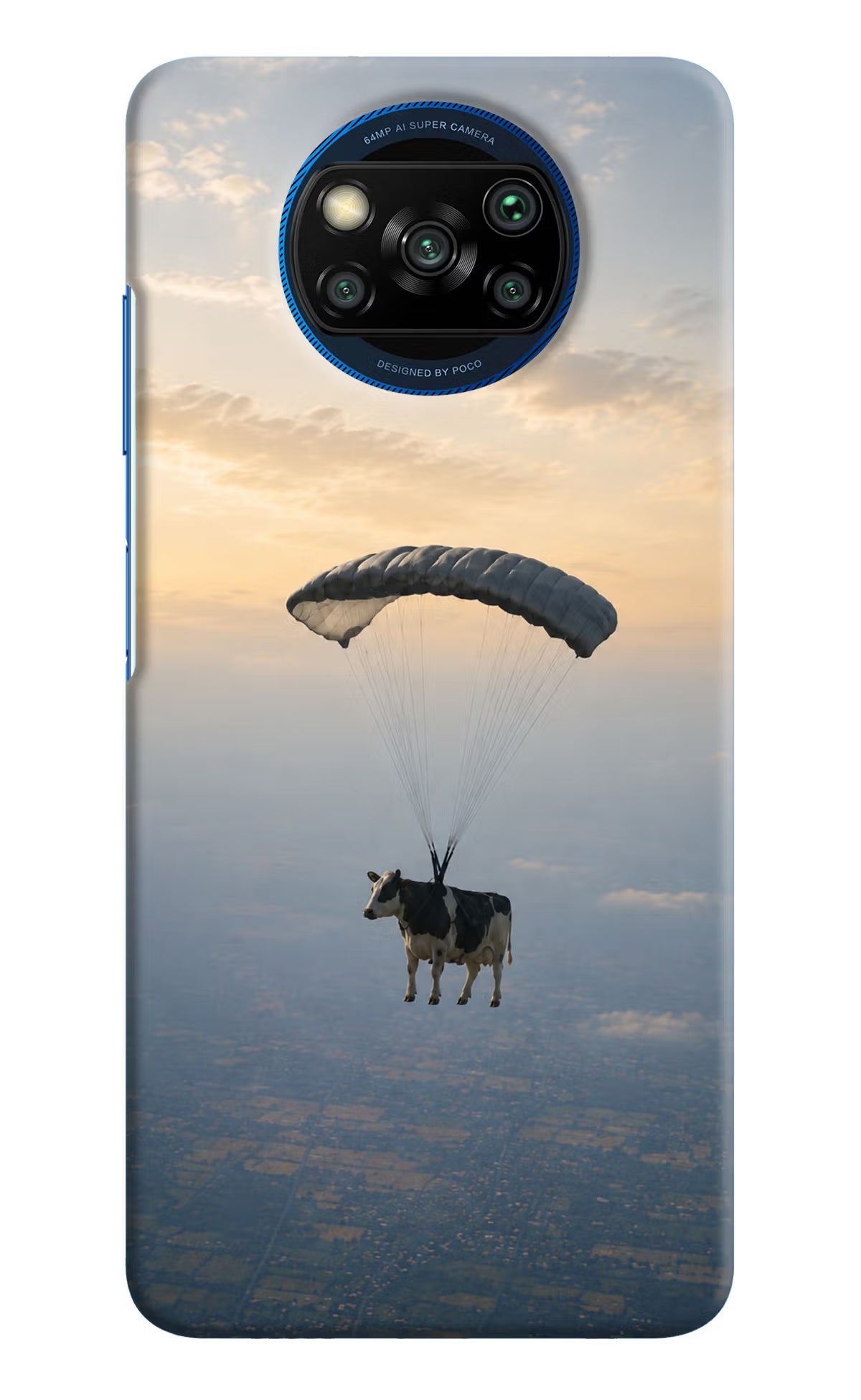 Skydiving Cow Poco X3/X3 Pro Back Cover