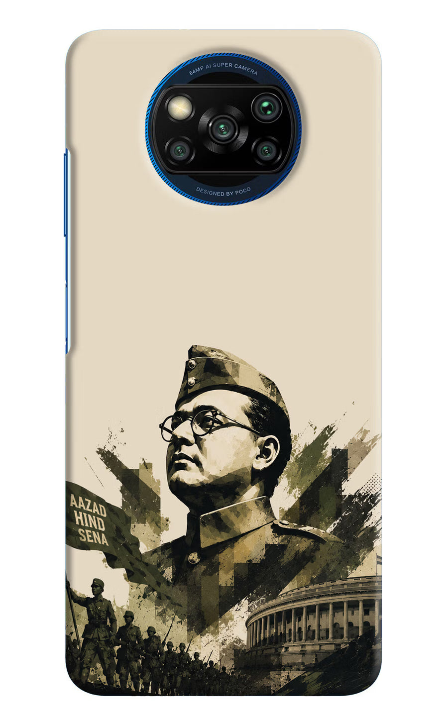 Netaji Rising Poco X3/X3 Pro Back Cover, Hard case