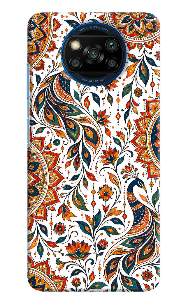 White Mayura Poco X3/X3 Pro Hard Case Back Cover by Casekaro