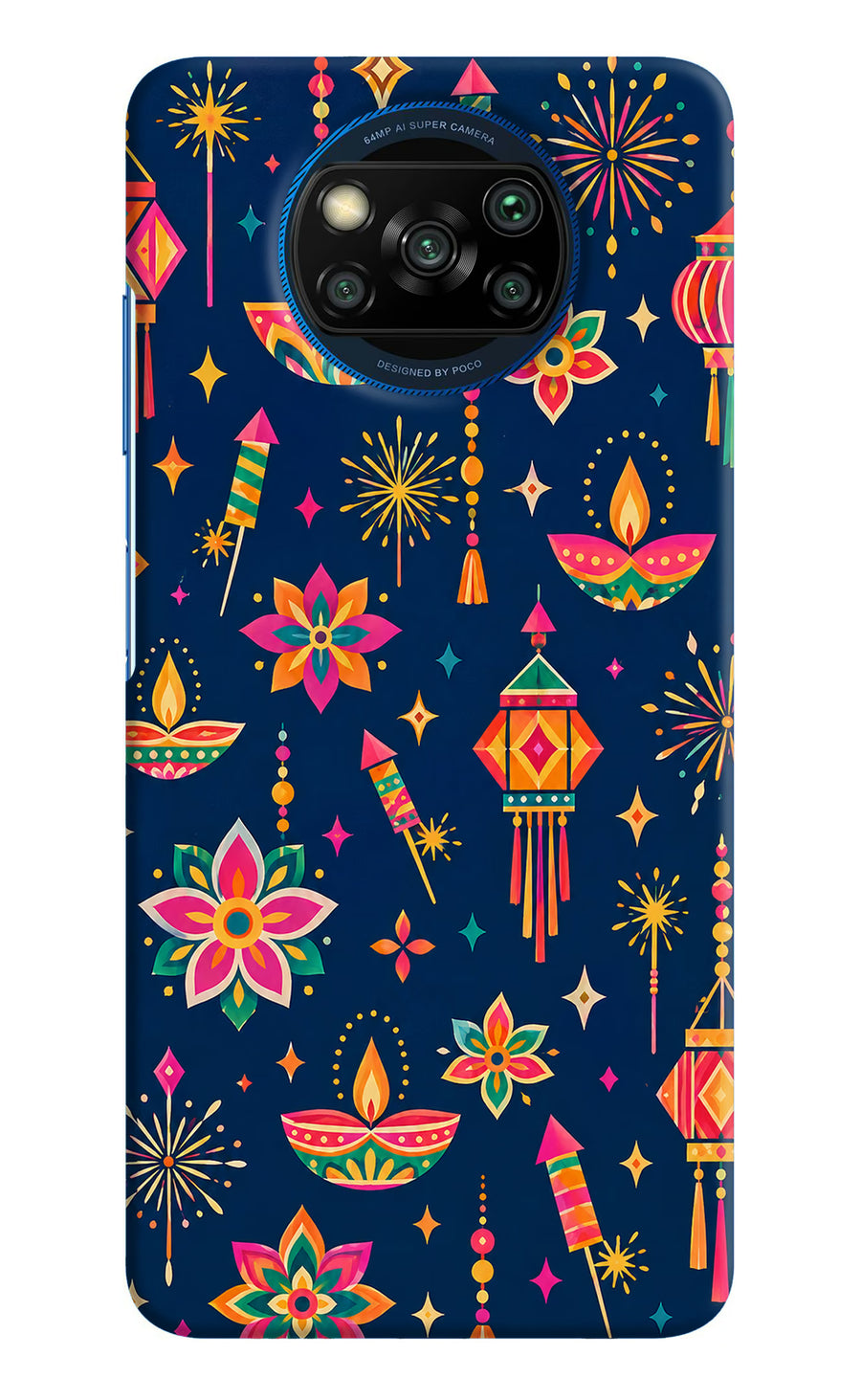Festive Pop Poco X3/X3 Pro Back Cover, Hard case
