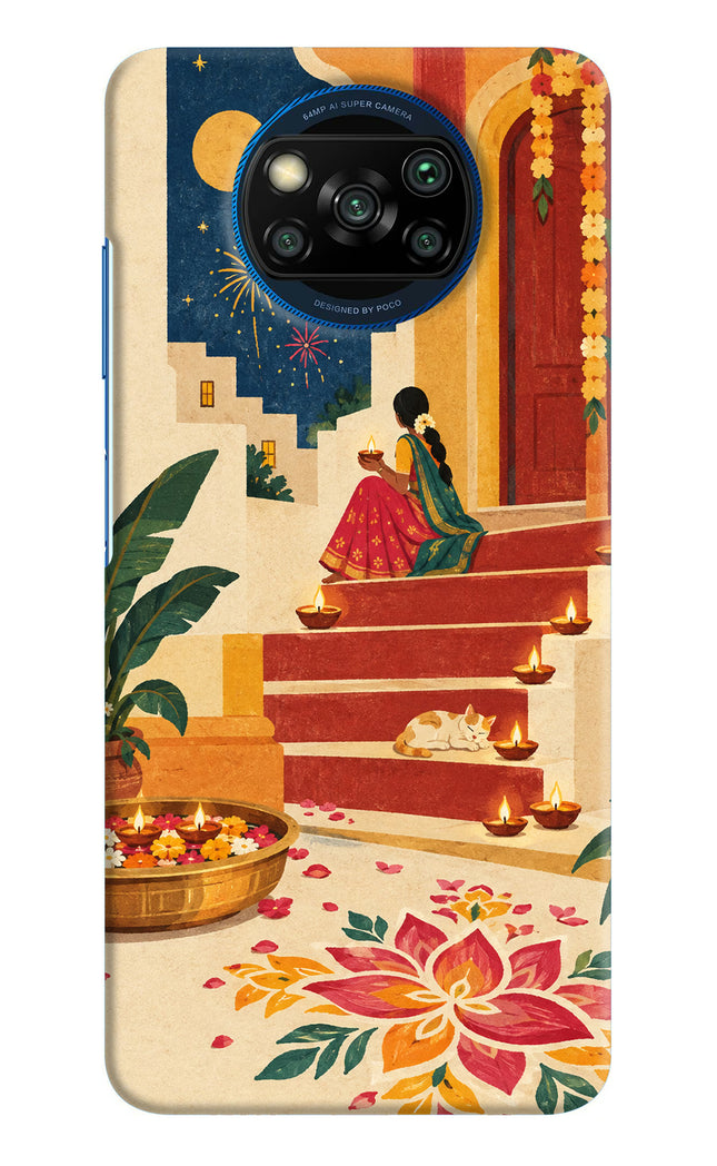 Diwali Rangoli Poco X3/X3 Pro Back Cover