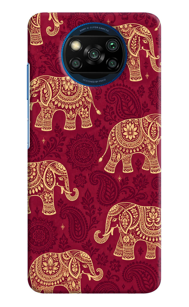 Maroon Elephant Poco X3/X3 Pro Back Cover