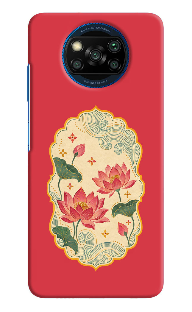 Pink Lotus Poco X3/X3 Pro Back Cover