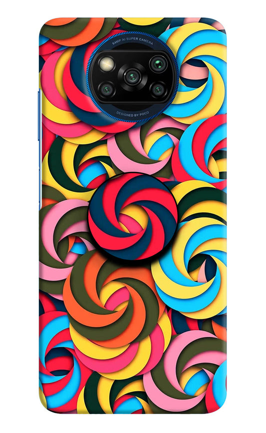 Spiral Pattern Poco X3/X3 Pro Pop Case by Casekaro