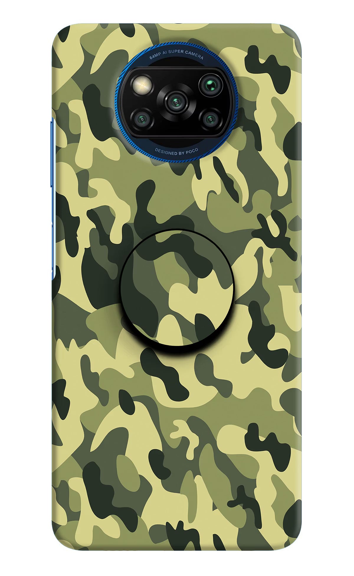 Camouflage Poco X3/X3 Pro Pop Case by Casekaro