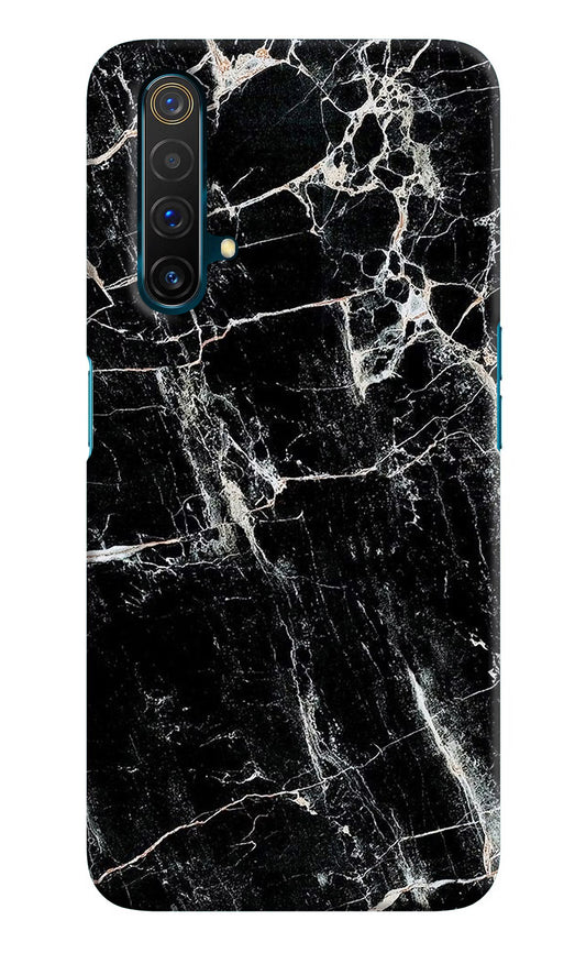 Black Marble Texture Realme X3 Hard Case Back Cover by Casekaro