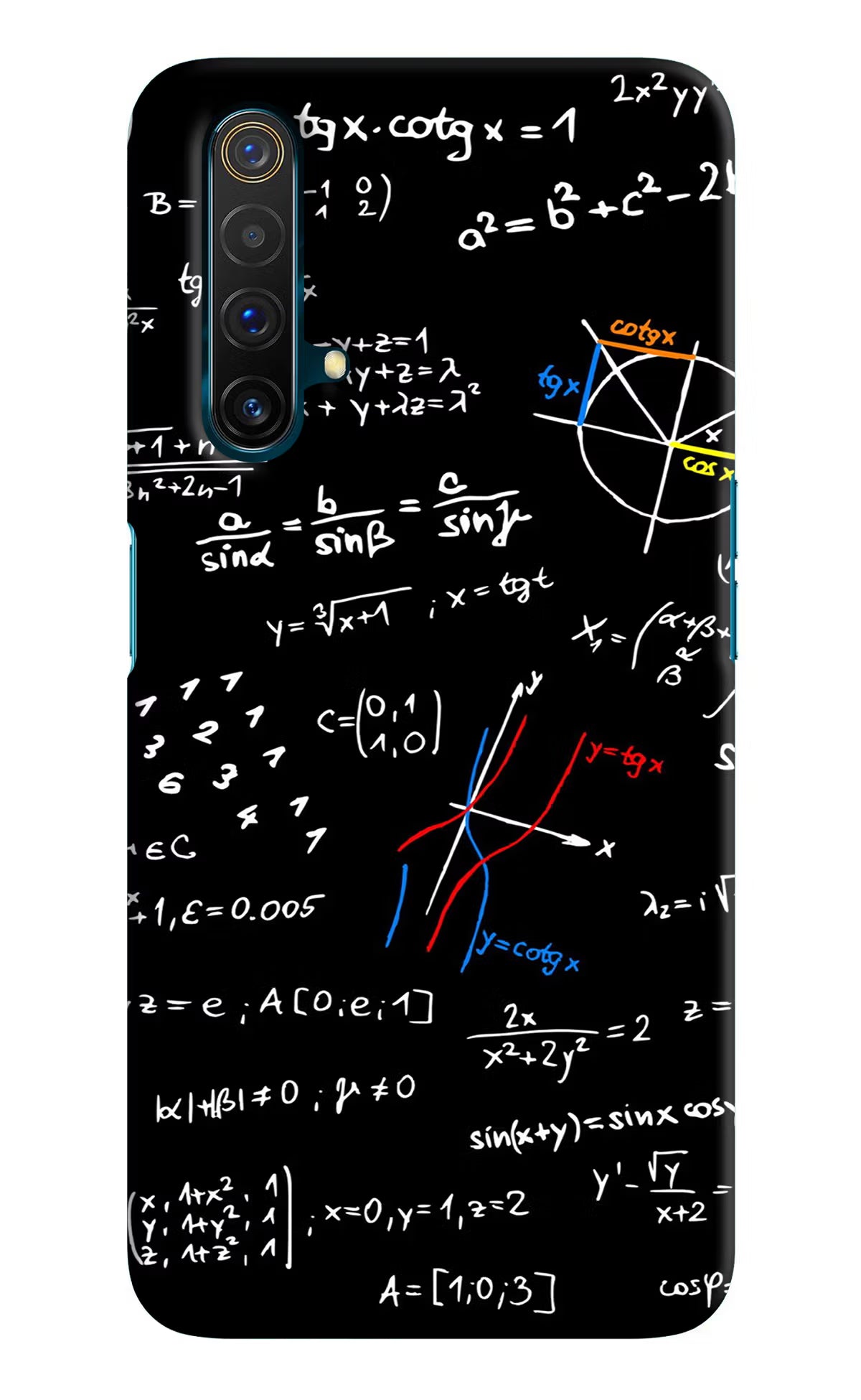 Mathematics Formula Realme X3 Hard Case Back Cover by Casekaro