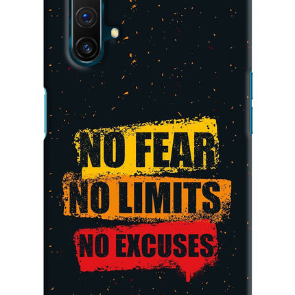 No Fear No Limits No Excuse Realme X3 Hard Case Back Cover by Casekaro