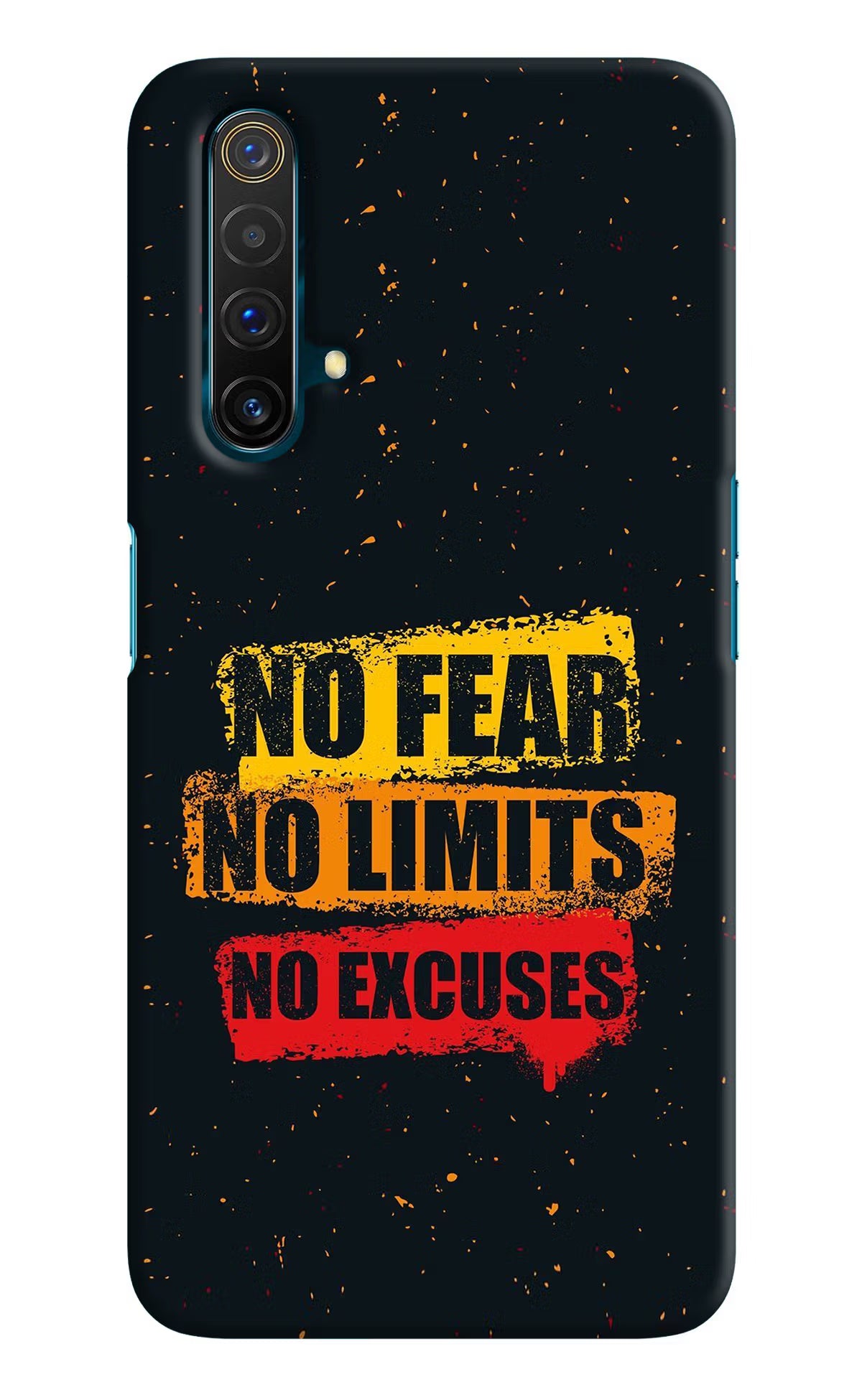 No Fear No Limits No Excuse Realme X3 Hard Case Back Cover by Casekaro