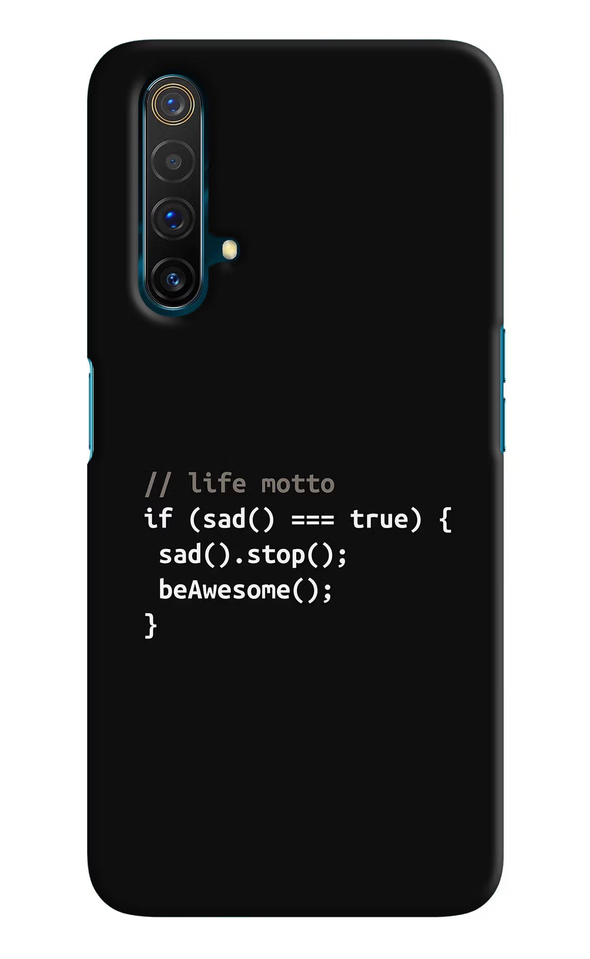 Life Motto Code Realme X3 Hard Case Back Cover by Casekaro
