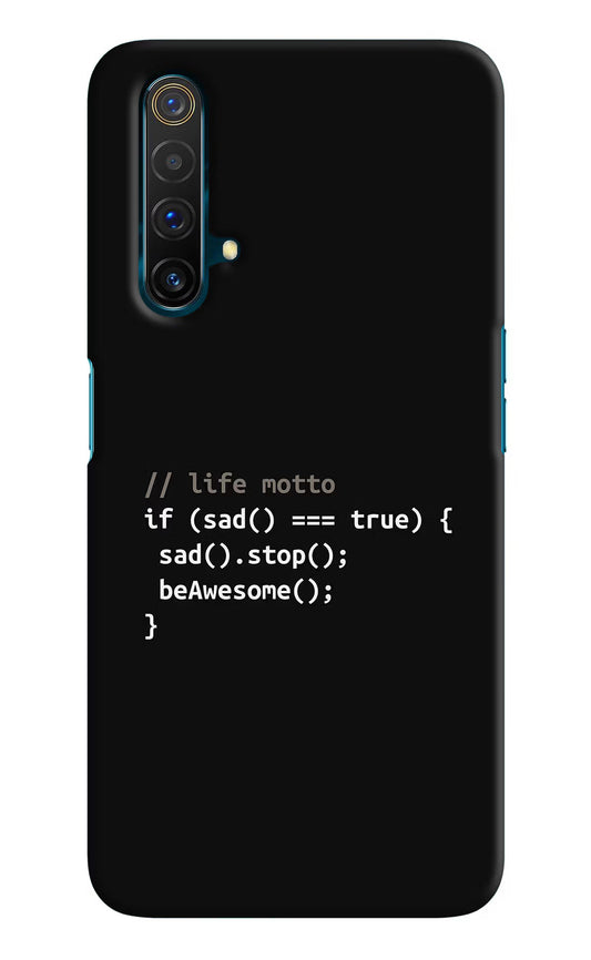 Life Motto Code Realme X3 Hard Case Back Cover by Casekaro