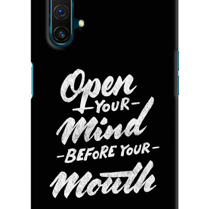 Open Your Mind Before Your Mouth Realme X3 Hard Case Back Cover by Casekaro