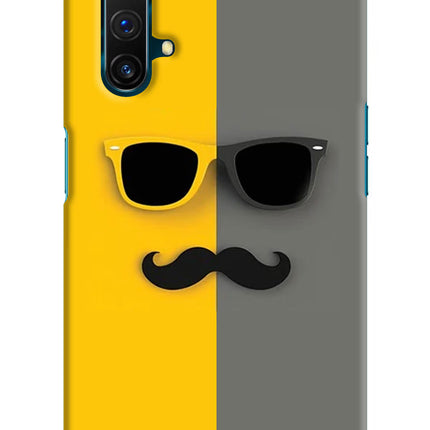 Sunglasses with Mustache Realme X3 Hard Case Back Cover by Casekaro