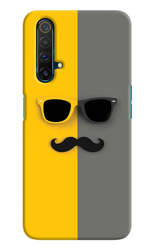 Sunglasses with Mustache Realme X3 Hard Case Back Cover by Casekaro