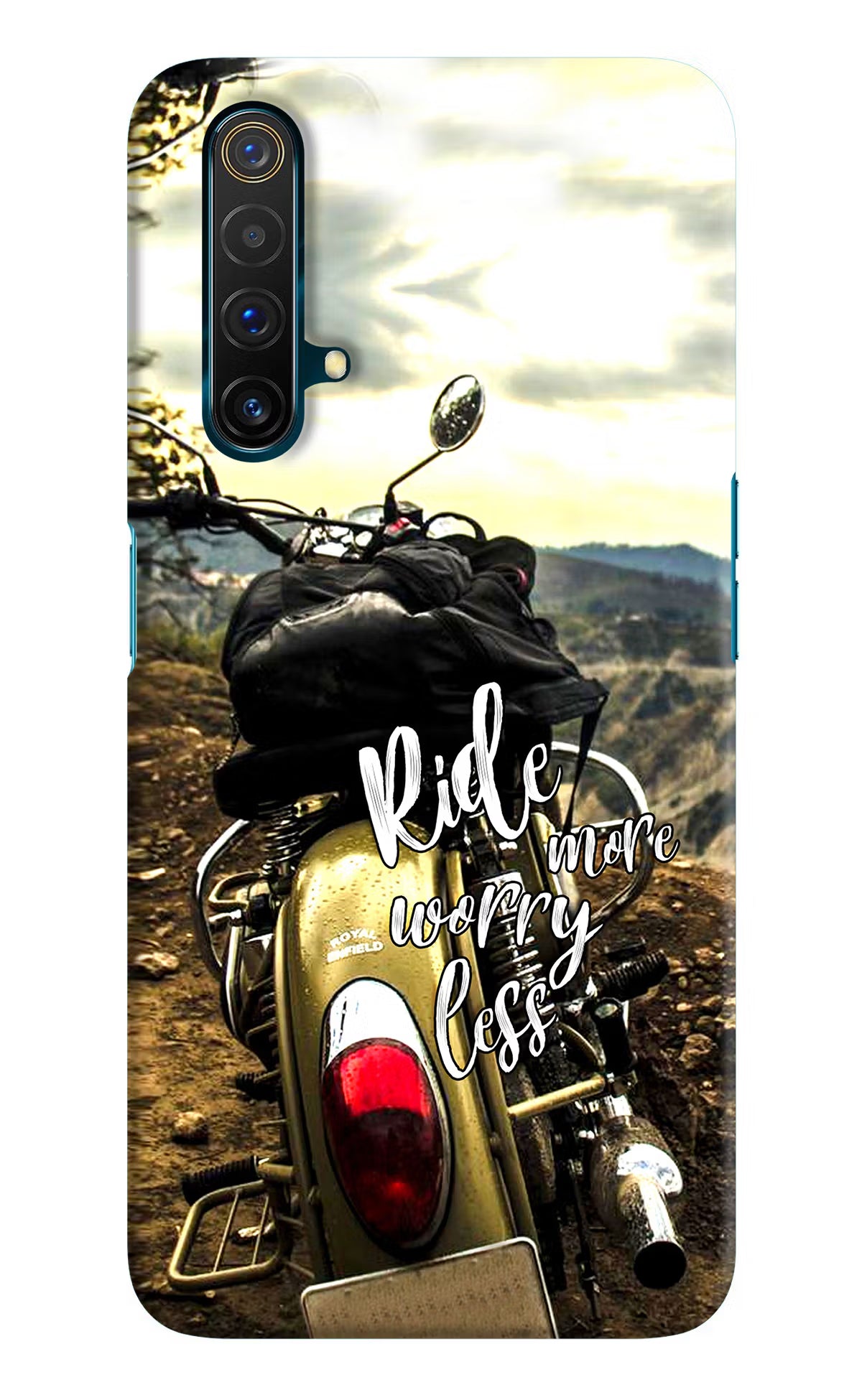 Ride More Worry Less Realme X3 Hard Case Back Cover by Casekaro