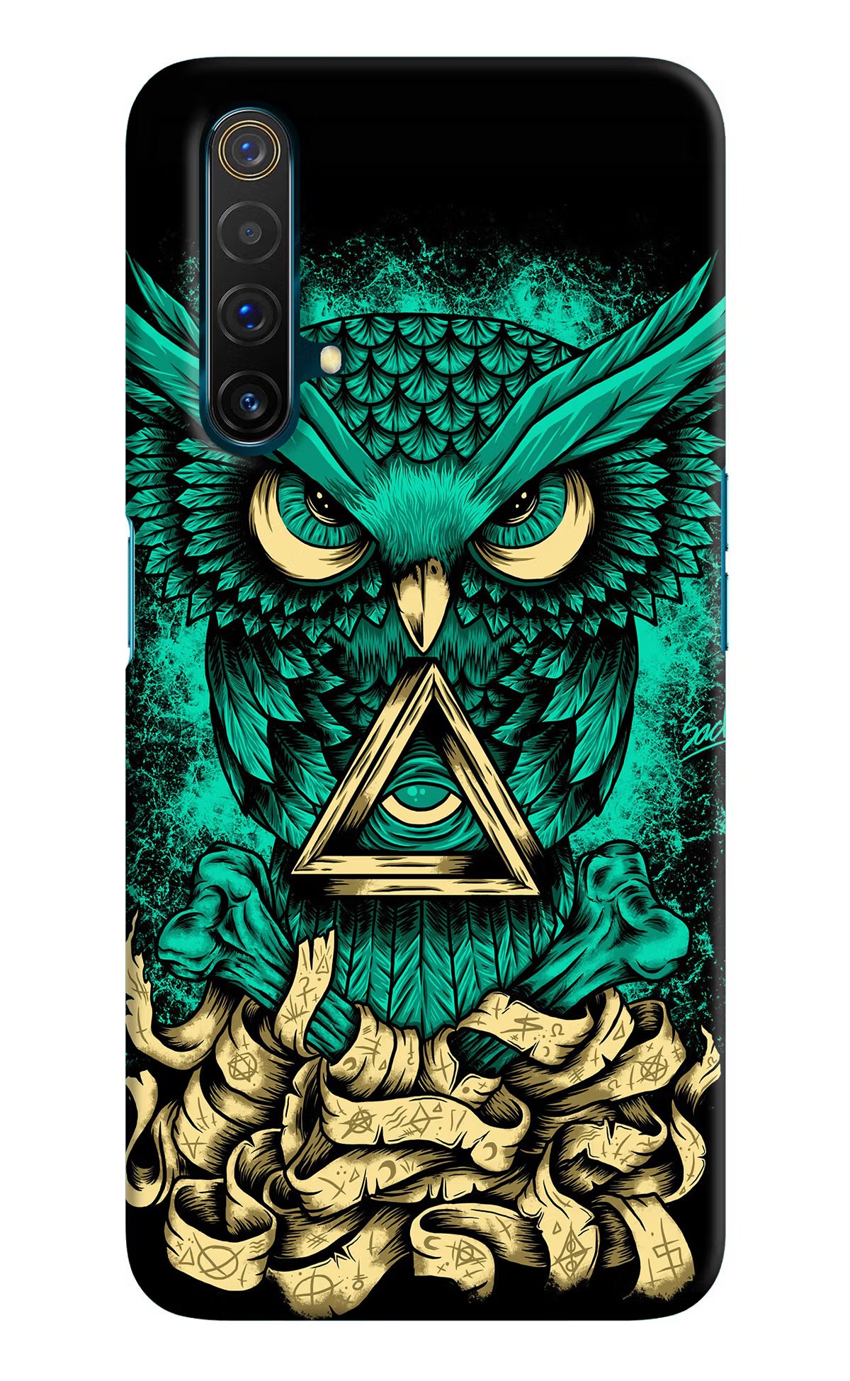 Green Owl Realme X3 Hard Case Back Cover by Casekaro