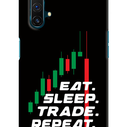 Eat Sleep Trade Repeat Realme X3 Hard Case Back Cover by Casekaro