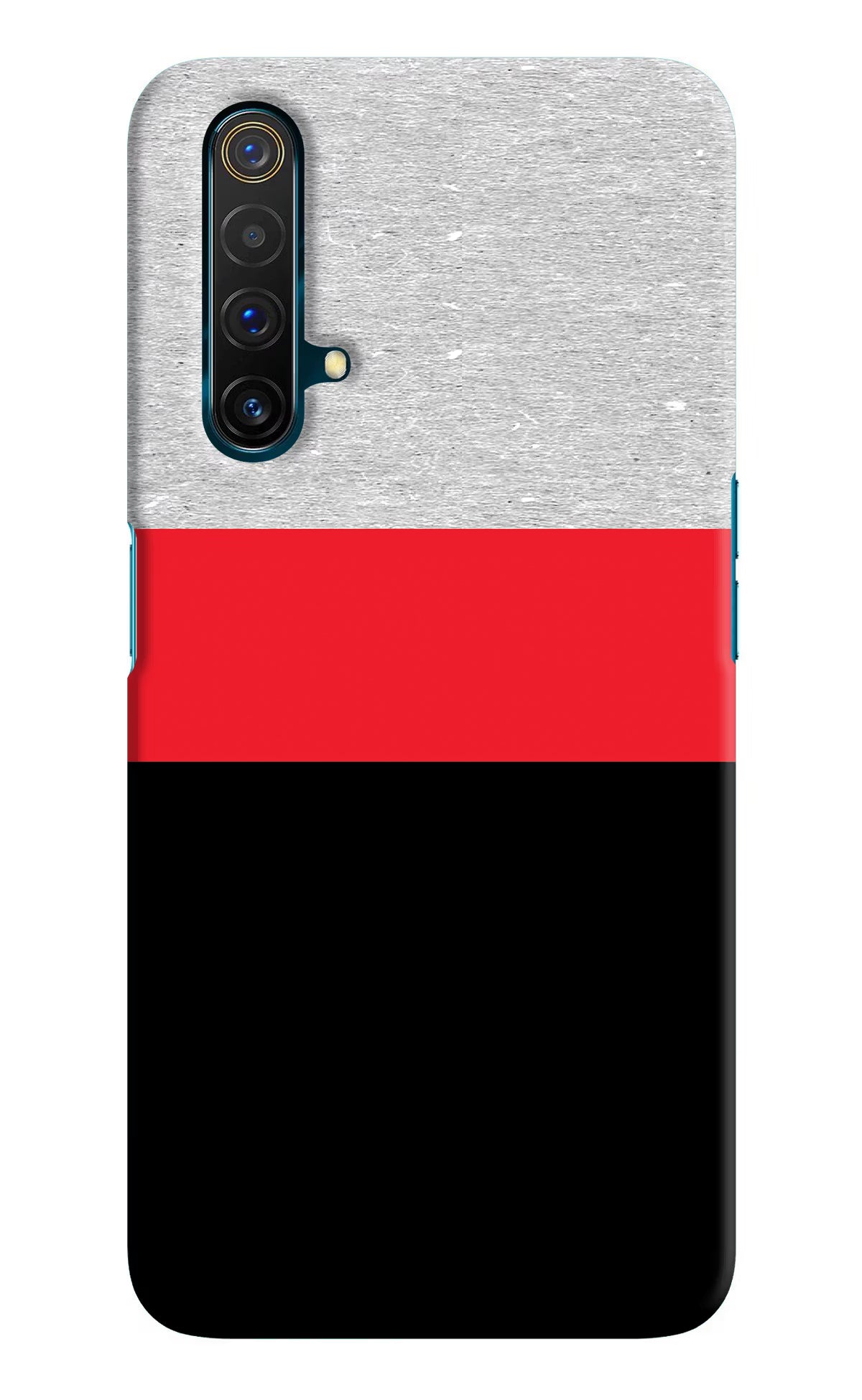 Tri Color Pattern Realme X3 Hard Case Back Cover by Casekaro