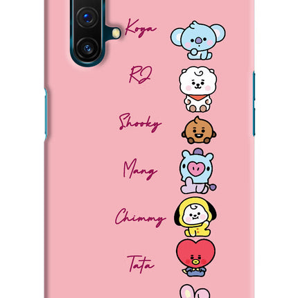 BTS names Realme X3 Hard Case Back Cover by Casekaro