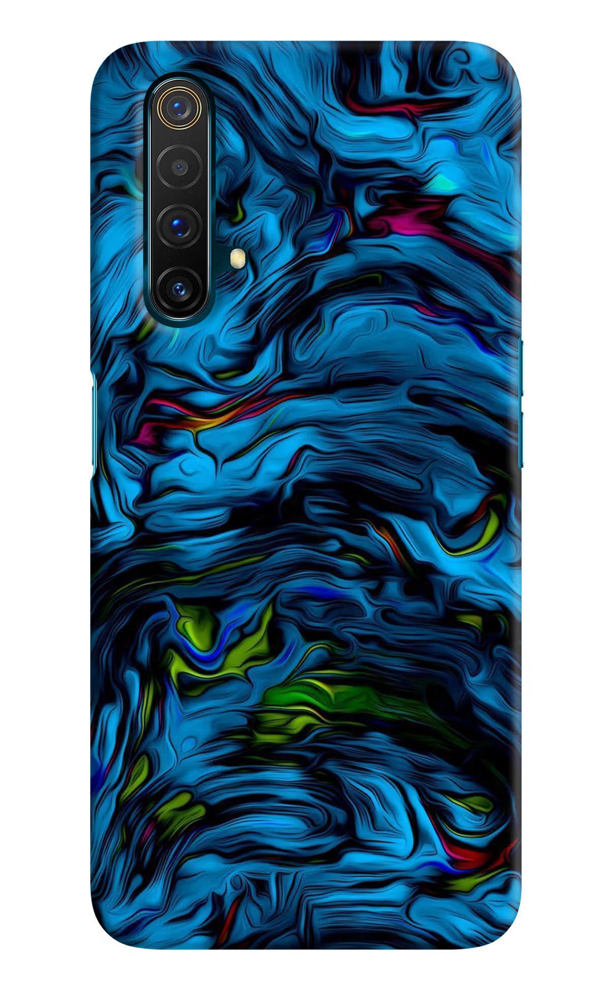 Dark Blue Abstract Realme X3 Hard Case Back Cover by Casekaro
