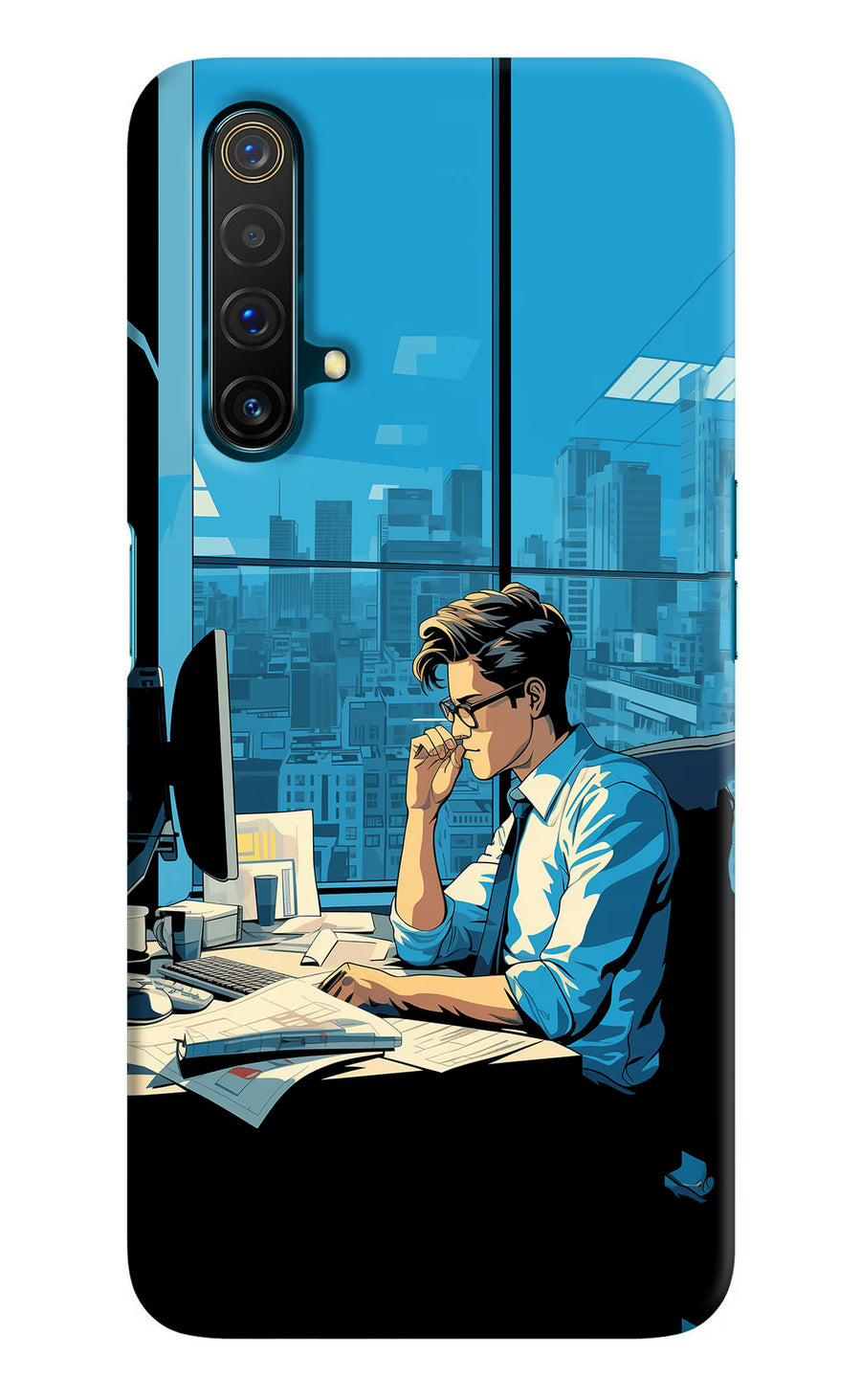Focused Hustler (AI Generated) Realme X3 Back Cover, Hard case