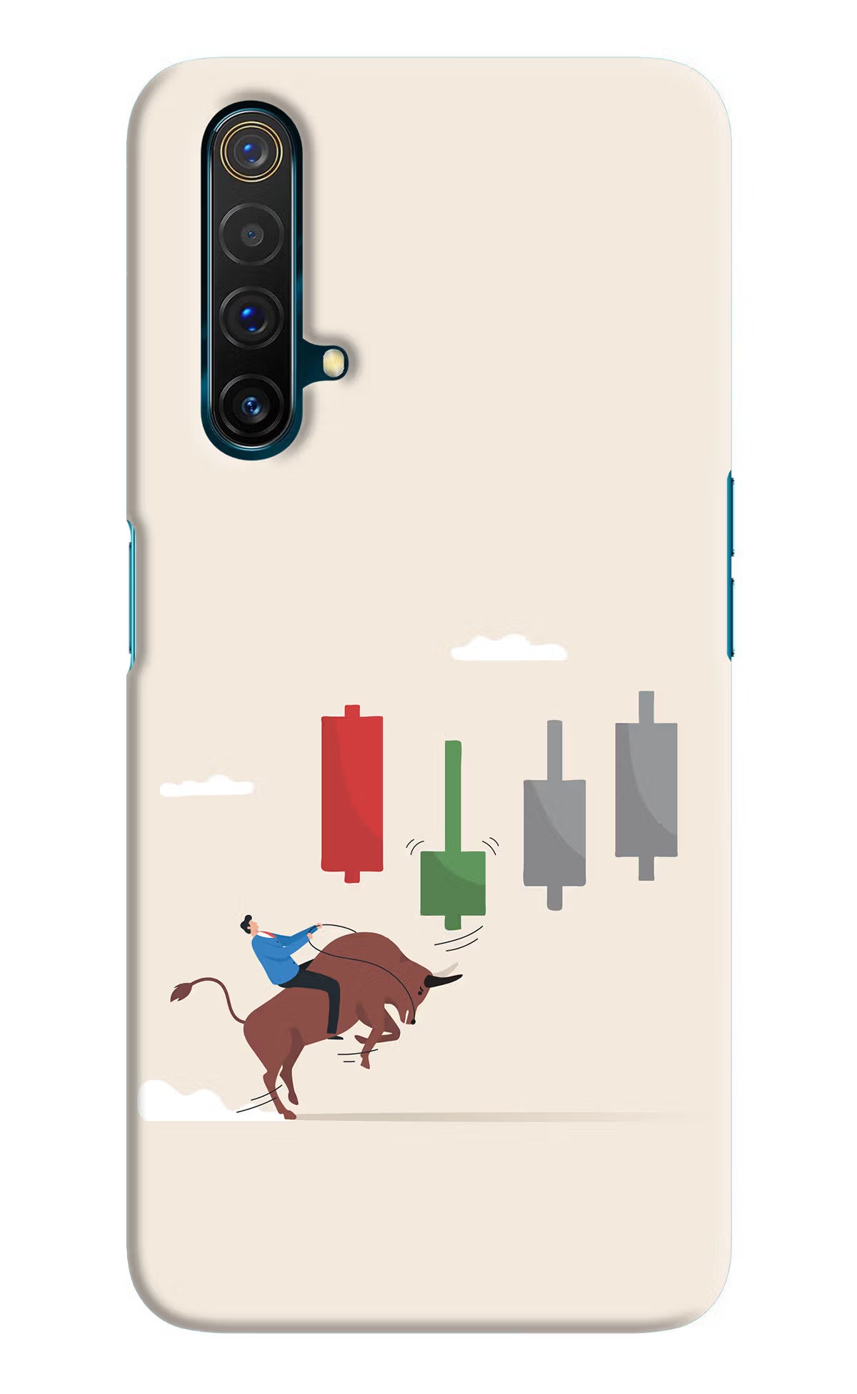 Bull Trading Momentum Realme X3 Hard Case Back Cover by Casekaro