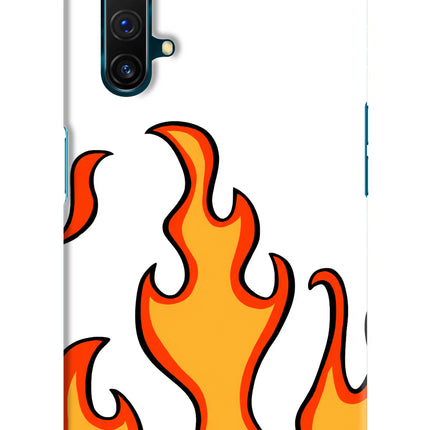 Fired Up – White Realme X3 Hard Case Back Cover by Casekaro