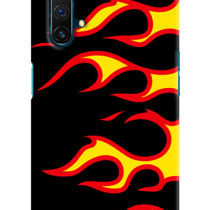 Side Sweep Flames Realme X3 Hard Case Back Cover by Casekaro