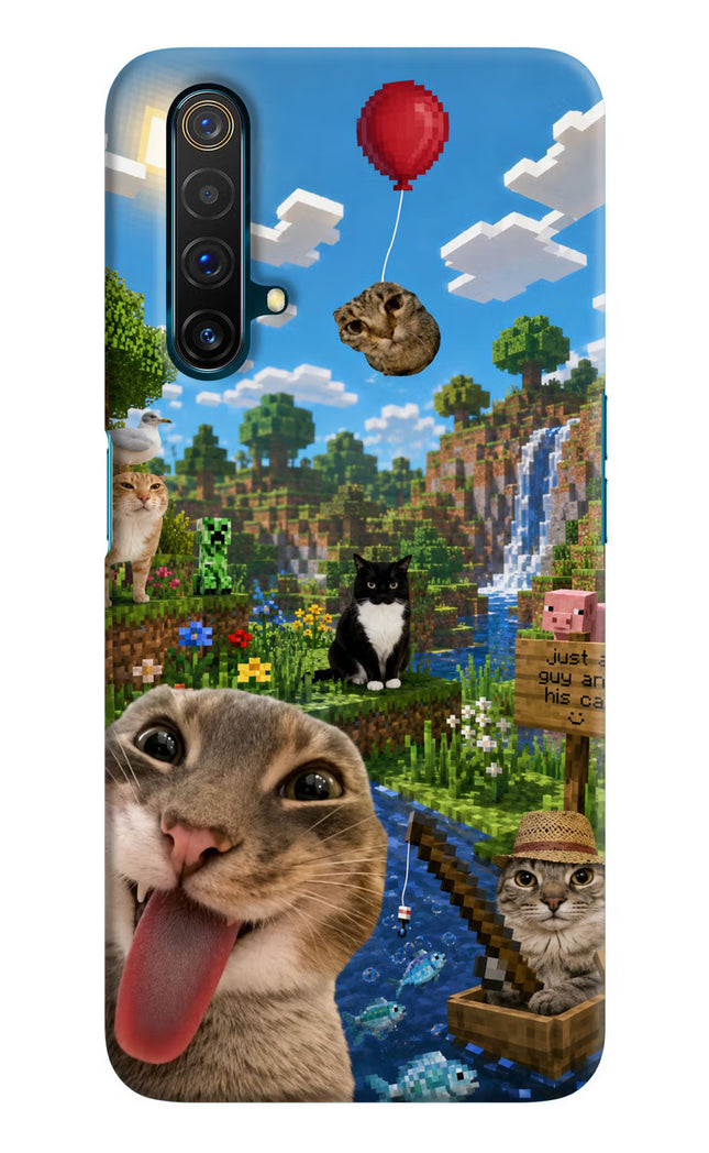 Minecraft Cat Chaos Realme X3 Hard Case Back Cover by Casekaro