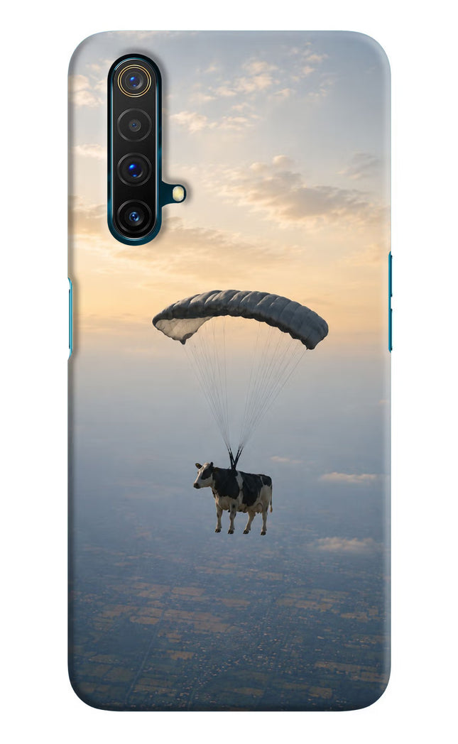 Skydiving Cow Realme X3 Hard Case Back Cover by Casekaro