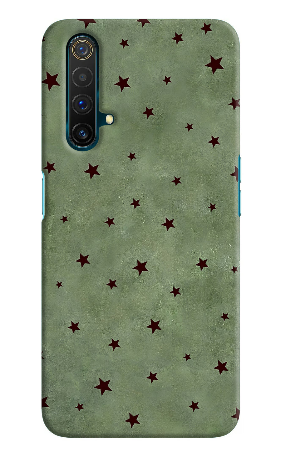 Green Stars Realme X3 Back Cover, Hard case