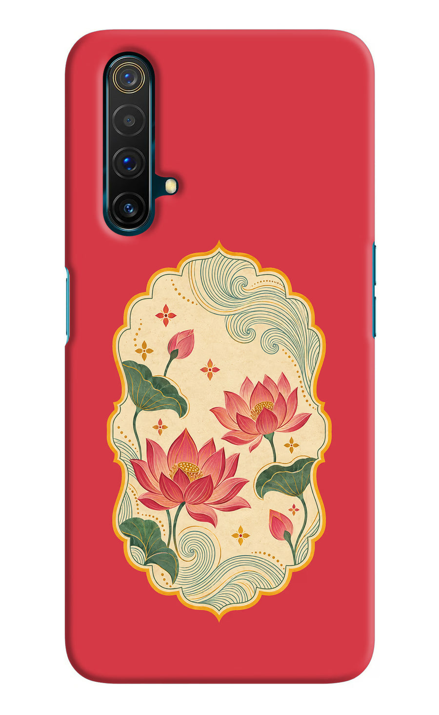 Pink Lotus Realme X3 Back Cover, Hard case