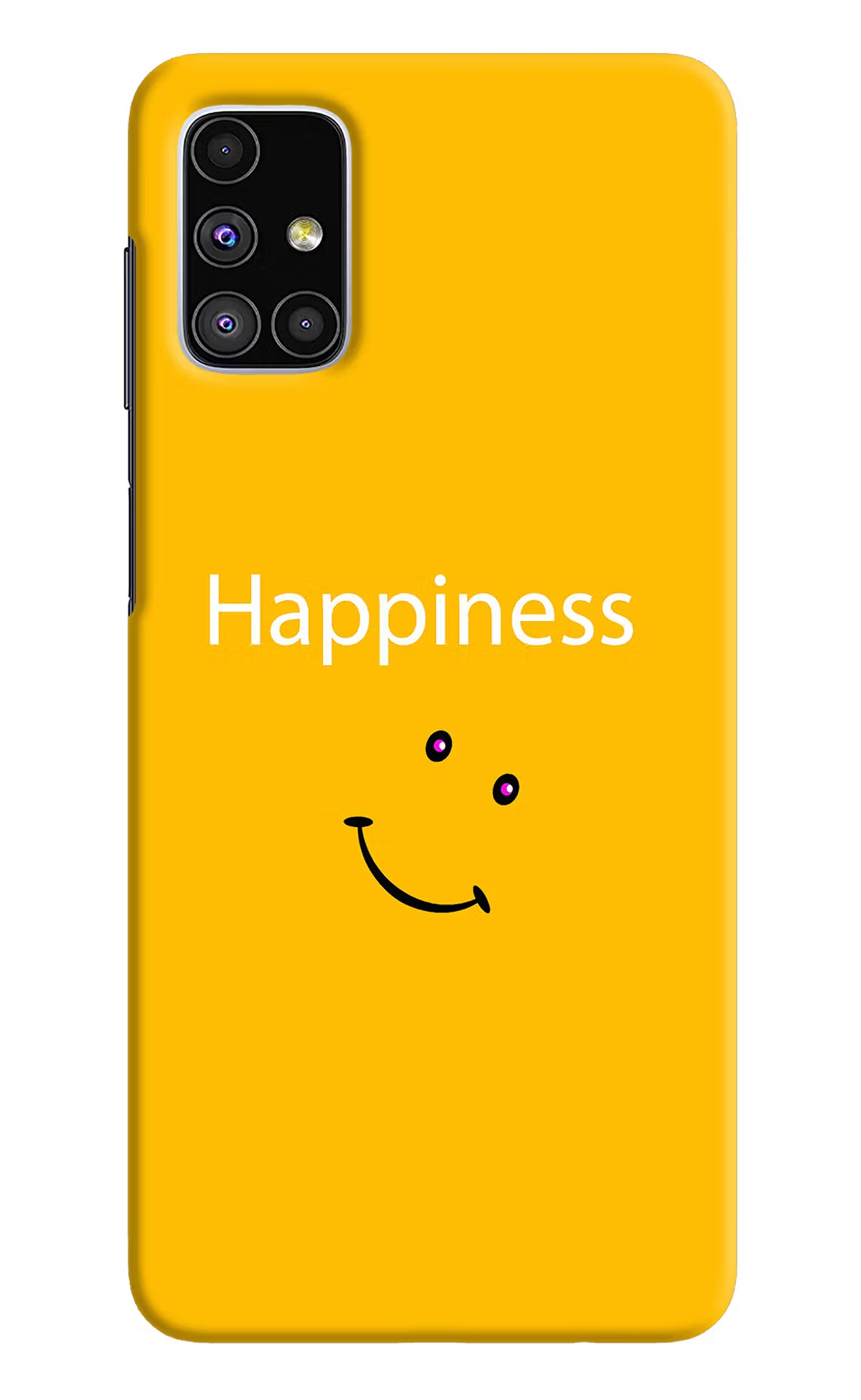 Happiness With Smiley Samsung M51 Hard Case Back Cover by Casekaro