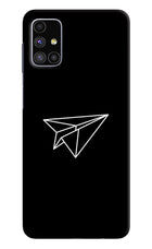 Paper Plane White Samsung M51 Hard Case Back Cover by Casekaro