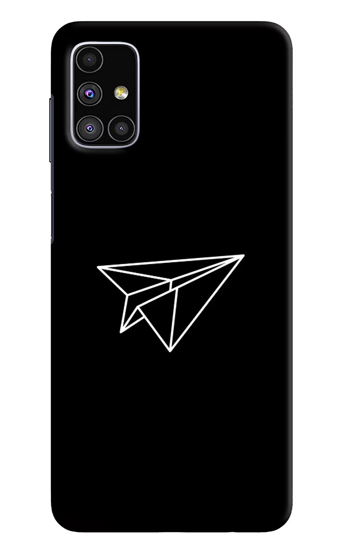 Paper Plane White Samsung M51 Hard Case Back Cover by Casekaro