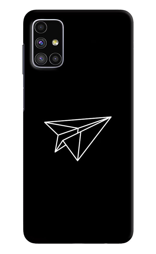 Paper Plane White Samsung M51 Hard Case Back Cover by Casekaro