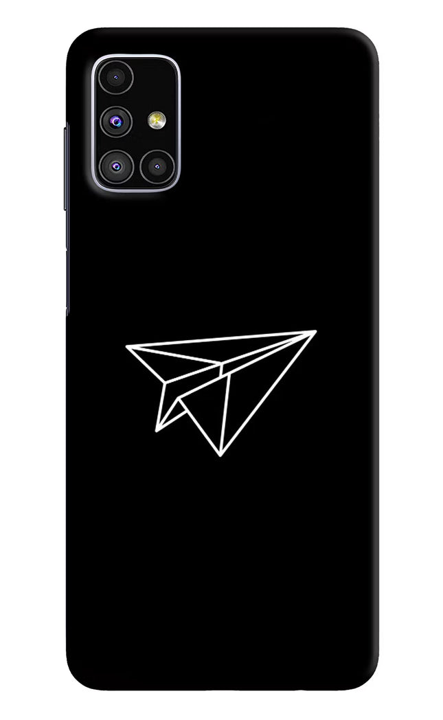 Paper Plane White Samsung M51 Hard Case Back Cover by Casekaro
