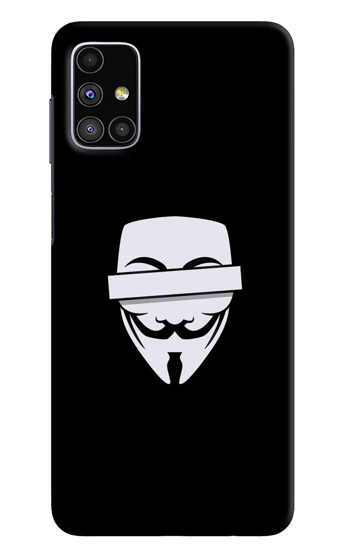 Anonymous Face Samsung M51 Hard Case Back Cover by Casekaro